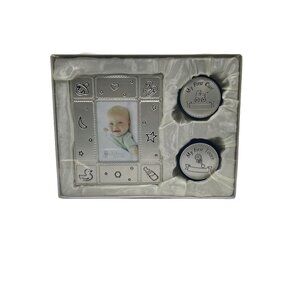 First Tooth and Curl Keepsake Box with Photo Frame Gender Neutral